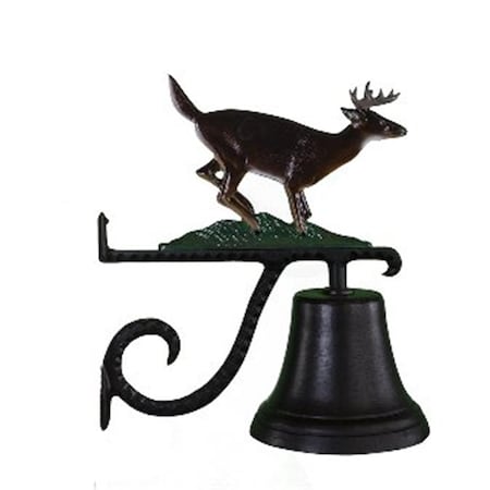 Swivel Cast Bell With Natural Color Buck Ornament SW97980